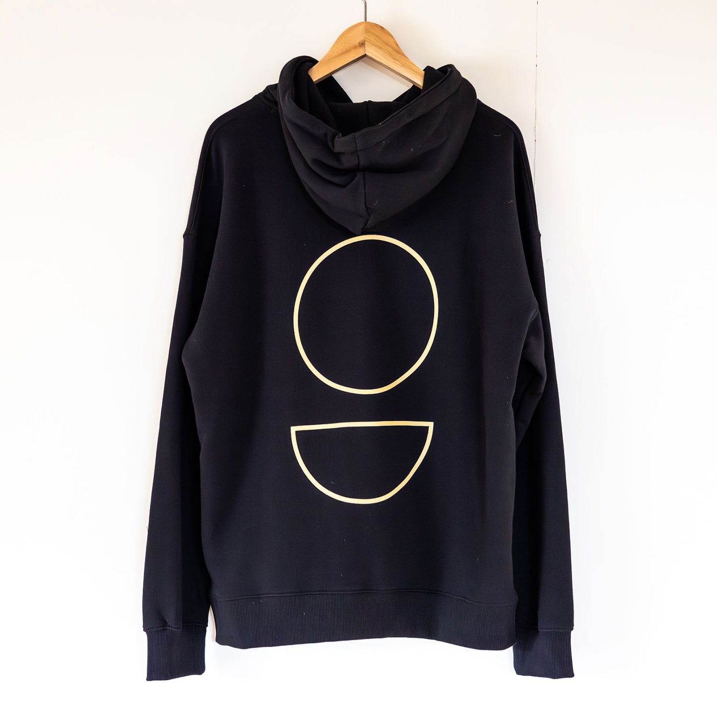 Silver Circle Hoodie (Black)