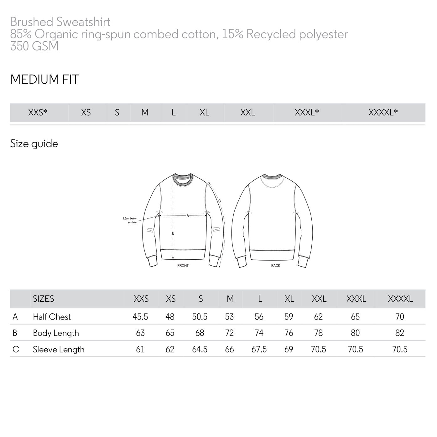Long Sleeve Sweatshirt - 85% Organic / 15% Recycled (Unisex)