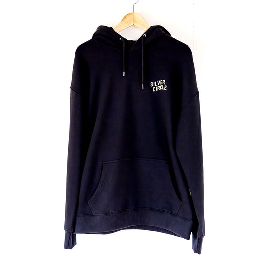 Silver Circle Hoodie (Black)