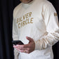 Silver Circle Icon - Long sleeve T-shirt (Natural White)