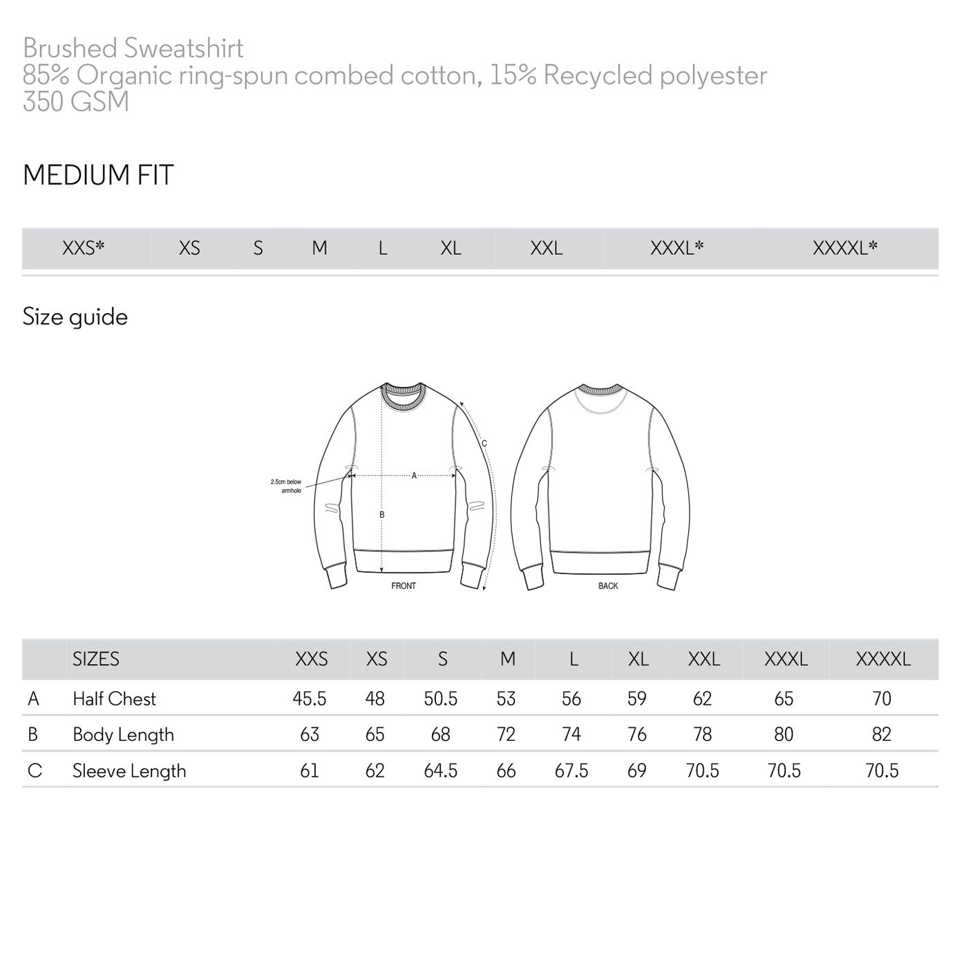 Long Sleeve Sweatshirt - 85% Organic / 15% Recycled (Unisex) – Silver ...